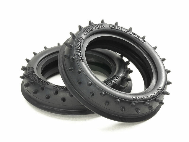 Tamiya 54896/53083/9805617 2WD Front Rib-Spike Tires, (Super Astute/Dyna Storm)