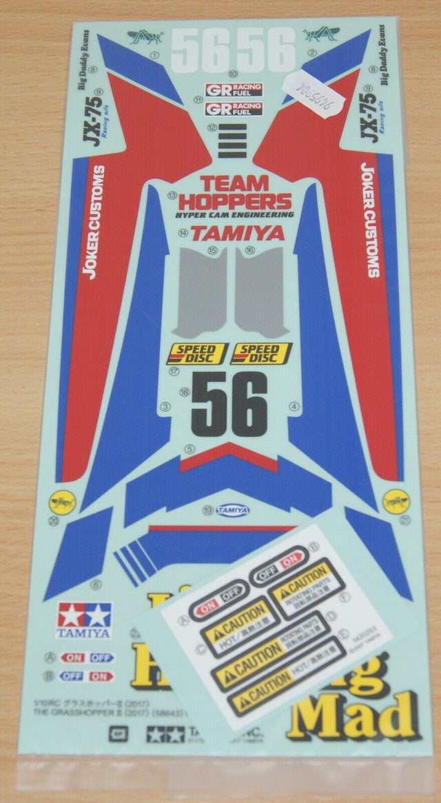 Tamiya 58643 The Grasshopper II/2 (2017), 9495904/19495904 Decals/Stickers, NIP