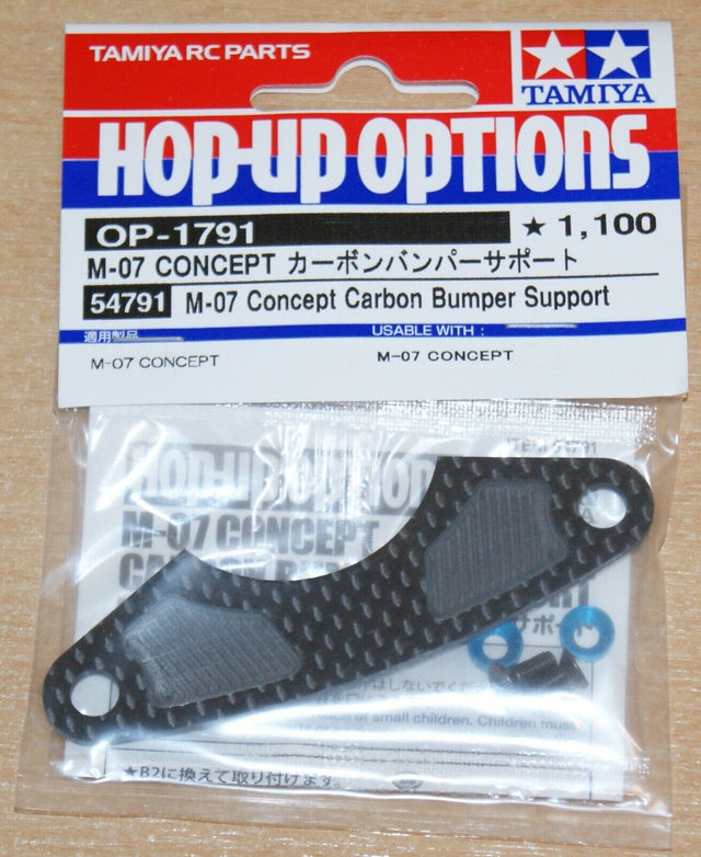 Tamiya 54791 M-07 Concept Carbon Bumper Support, (M07/M07R/M08/M-08/M08R), NIP