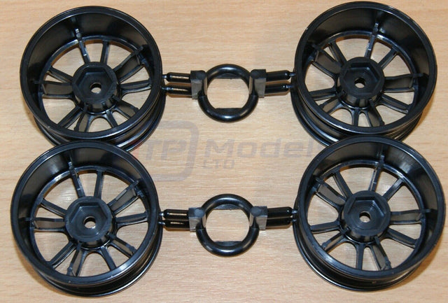 Tamiya 58674 Toyota GR Supra/TT02, 9335831/19335831 Wheels (4 Pcs.), NEW