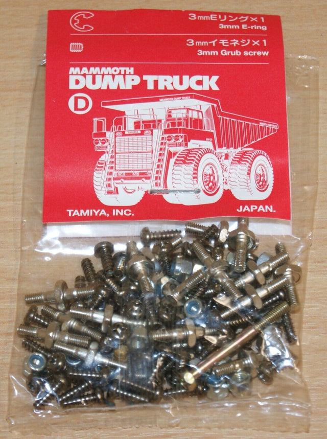 Tamiya 58268 Mammoth Dump Truck, 9465571/19465571 Screw Bag D, RARE, NIP