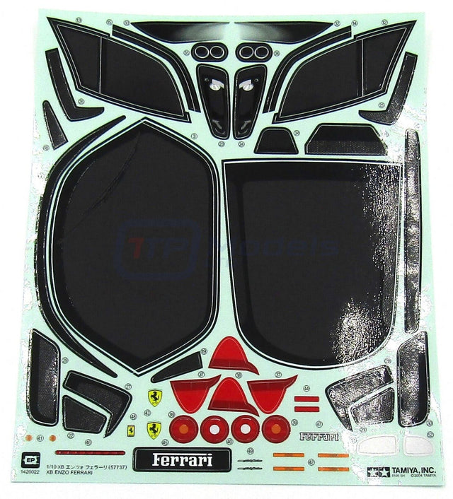 Tamiya 57737 Enzo Ferrari/TT01/TB01/TG10, 1420022/11420022 Decals/Stickers, NEW