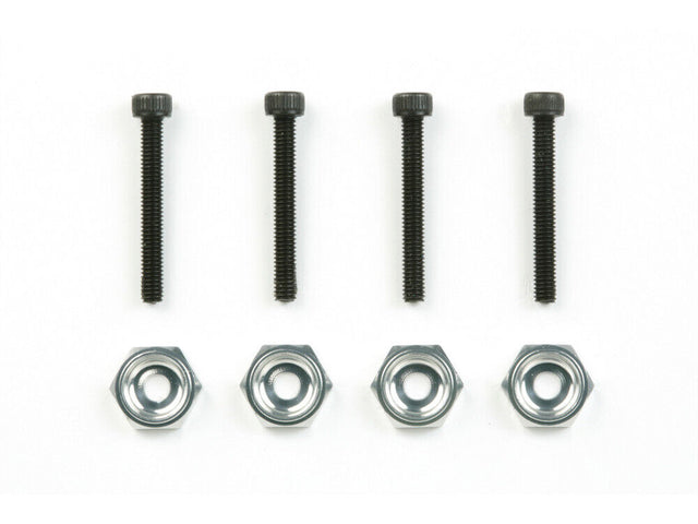 Tamiya 40532 Tamtech-Gear GT-01 Wheel Bolt & Collar Set (Silver,GT01/GB-01), NIP