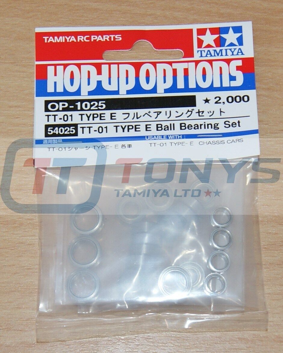 Tamiya 54025 TT-01 Type E Ball Bearing Set, (TT01E/TT01ED/TT01ES/TT01ER),  NIP