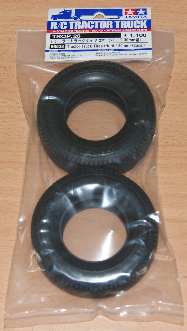 Tamiya 56528 Tractor Truck Tires/Tyres (Hard / 30mm) (2 Pcs.) Scania 770/Actros