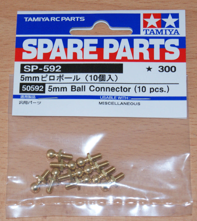 Tamiya 50592 5mm Ball Connector (10 Pcs.), (Hot Shot/Boomerang/Fox/Thunder Shot)