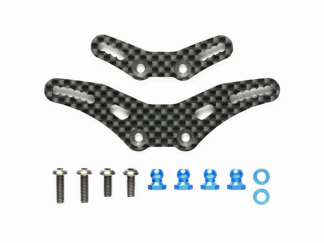 Tamiya 54909 M-08 Concept Carbon Damper Stay Set (for TRF Dampers), M08, NIP