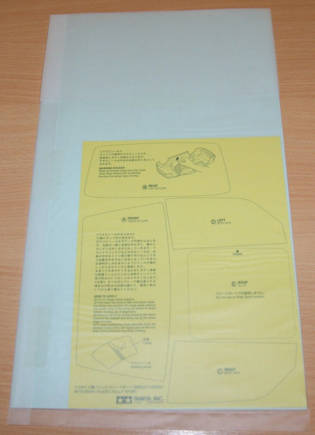 Tamiya 58602 Mitsubishi Pajero Rally/CC01, 9495837/19495837 Decals/Stickers, NIP