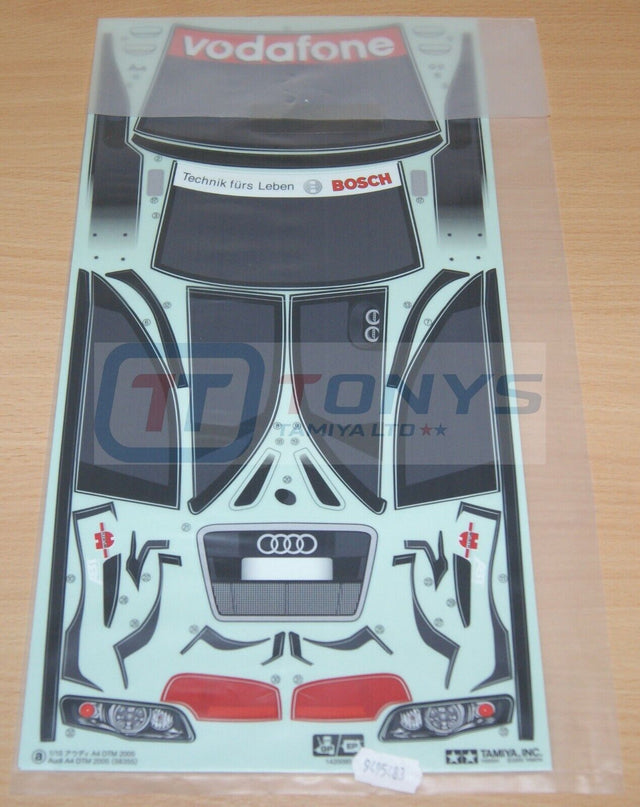 Tamiya 58363 Audi A4 DTM 2005 ABT/TT01, 9495483/19495483 Decals/Stickers, NIP