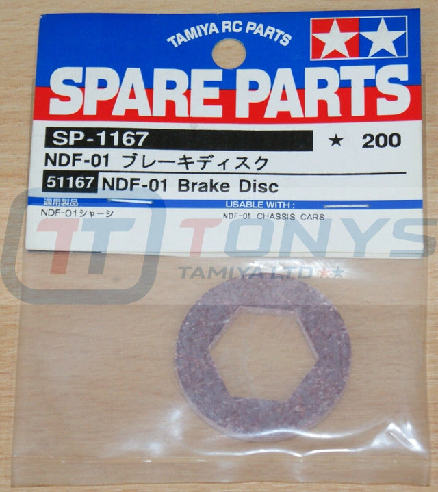 Tamiya 51167 NDF-01 Brake Disc, (Nitro Force/Blaster/Thunder/Crusher/NDF01), NIP