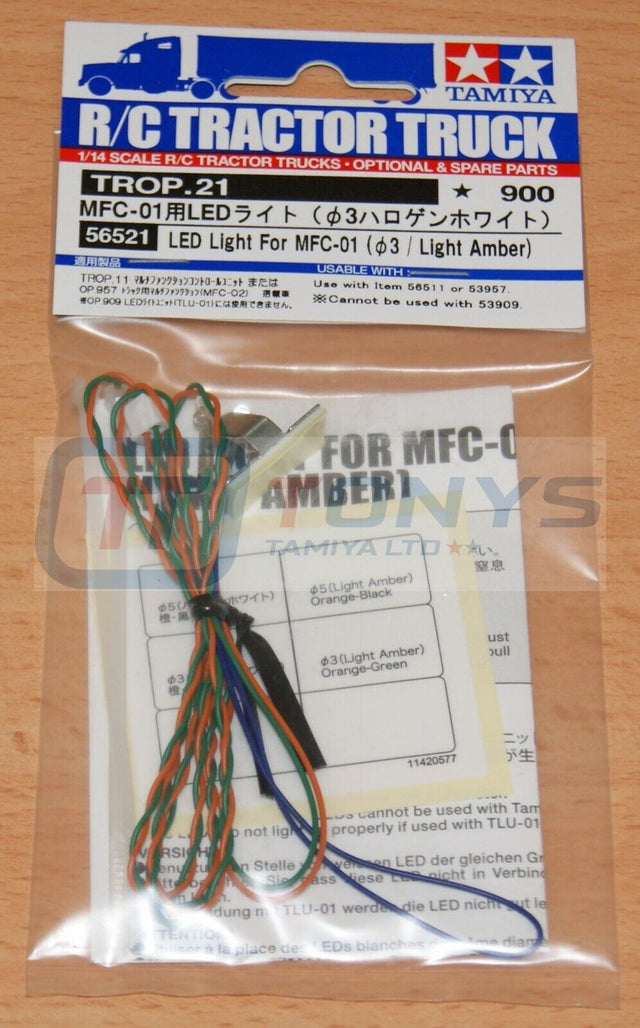 Tamiya 56521 LED Light For MFC-01 (3mm/Light Amber), (MFC-02/MFC-03), NIP