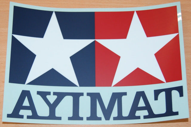 Tamiya 66013 Official Transparent Logo Window Sticker/Decal (168mm x 242mm), NEW