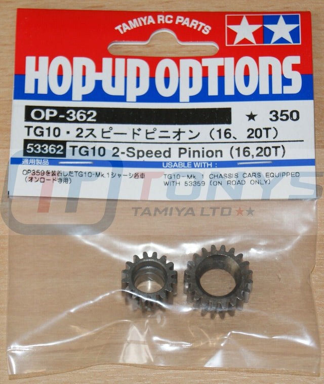 Tamiya 53362 TG10 2-Speed Pinion Gear (16T, 20T) (*53359/*TG-10/TG10R/TGR/*TNS) **Discontinued**