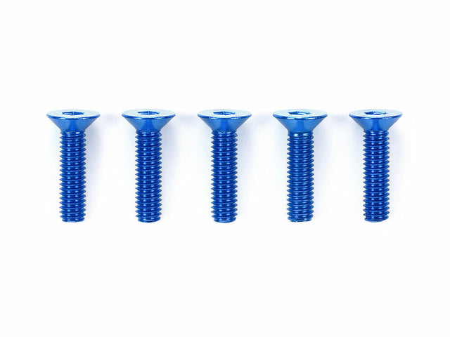 Tamiya 53774 3x12mm Countersunk Hex Head / Blue (5 Pcs.), (TRF's/TB Evo's), NIP
