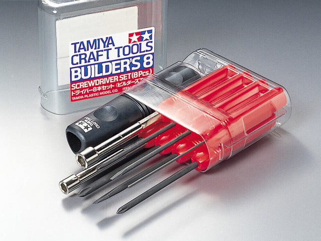 Tamiya 74023 Builder's 8 JIS Screwdriver Set (8 Pcs.) for Radio Control Cars