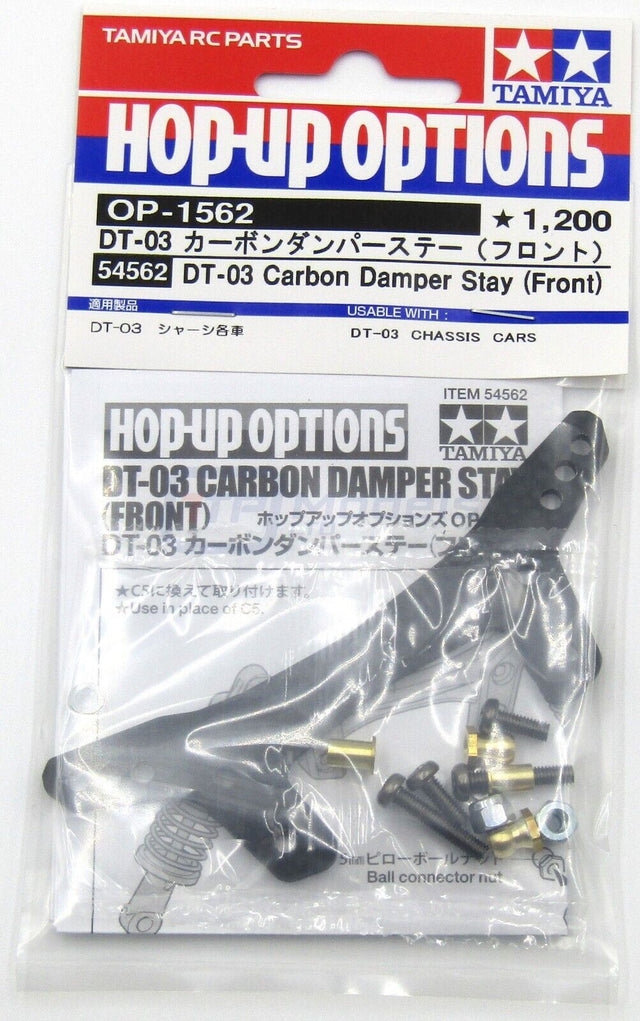 Tamiya 54562 DT-03 Carbon Damper Stay (Front), (DT03/DT03T), NIP