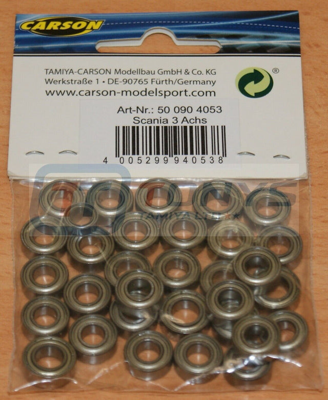Carson 500904053/C904053 Ball Bearing Set for Tamiya Actros 3363/Scania R620 NIP