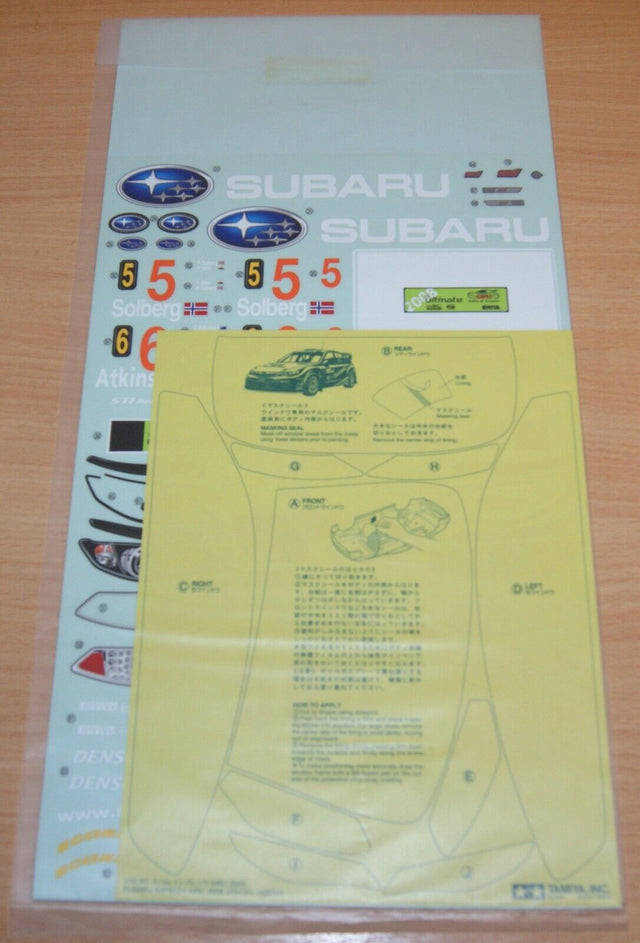 Tamiya 58426 Subaru Impreza WRC 2008/TT01E/DF03Ra, 9495571/19495571 Decals, NIP