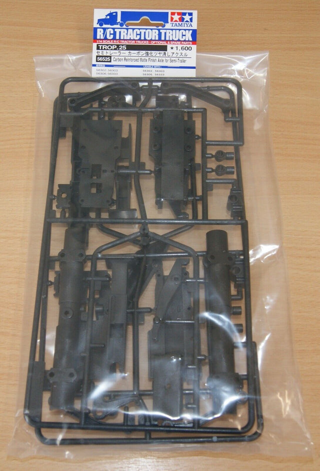 Tamiya 56525 Carbon Reinforced Matte Finish Axle For Semi-Trailer (B Parts), NIP
