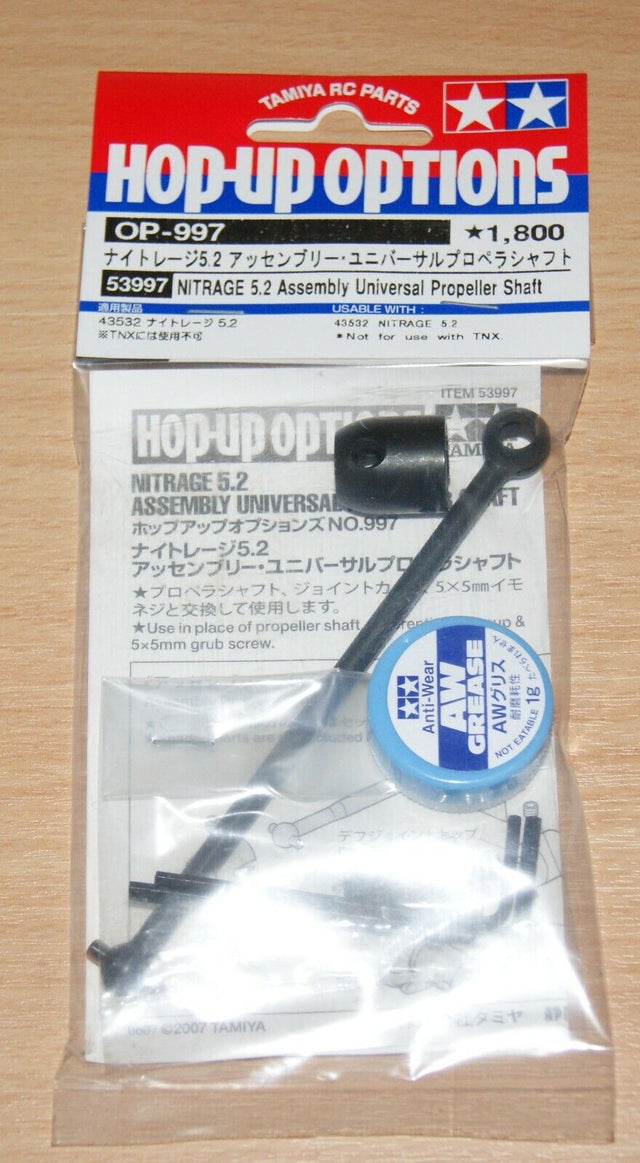 Tamiya 53997 Nitrage 5.2 Assembly Universal Propeller Shaft, NIP