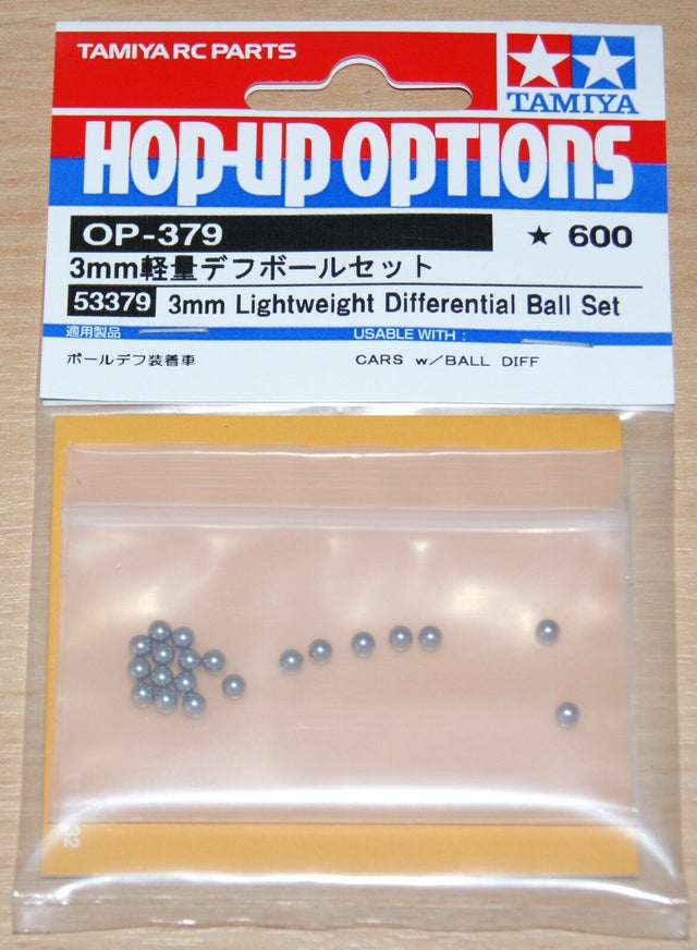 Tamiya 53379 3mm Lightweight Differential Ball Set (20 Pcs.), (TA05/DF03/Avante)