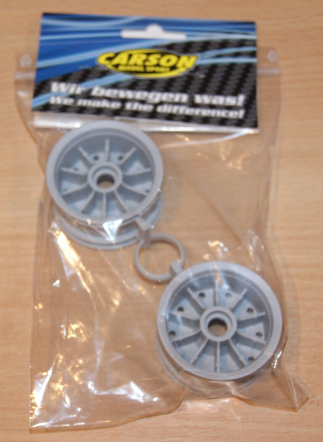 Carson C907013/500907013 1:14 Truck Front Wheel Wide (Grey, 2 Pcs.) (Tamiya) NIP