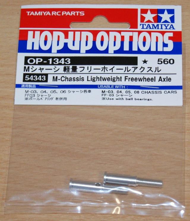 Tamiya 54343 M-Chassis Lightweight Freewheel Axle, (DT04/M05/M06/M07/M08/FF03)