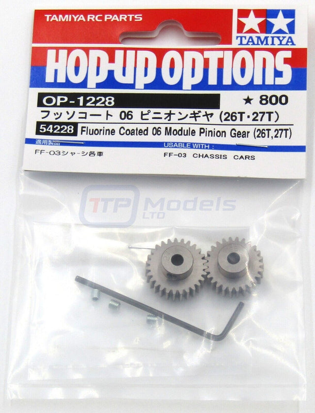 Tamiya 54228 Fluorine Coated 06 Module Pinion Gear (26T,27T) (FF03/*TT02/*TT-02)