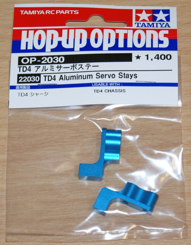 Tamiya 22030 TD4 Aluminum Servo Stays, (Super Avante/Astute 2022/TD2), NIP