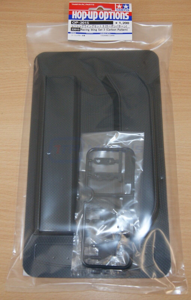 Tamiya 22015 Racing Wing Set 3 (Carbon Pattern) (TT01/TT02/TA08/TB05/TRF420) NIP