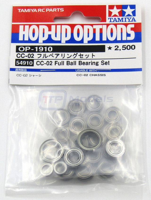 Tamiya 54910 CC-02 Full Ball Bearing Set, (CC02/Merc G500/Bronco/Unimog), NIP