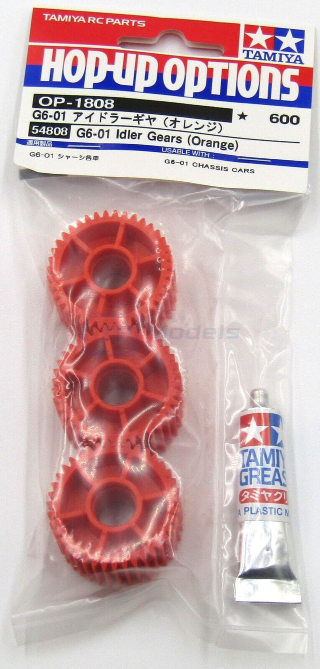 Tamiya 54808 G6-01 Idler Gears (Orange) (G601/Konghead/King Yellow), NIP