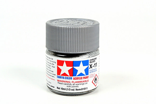 Tamiya Acrylic Mini X & XF Paint Jars (Round, 10ml, .33fl oz), NEW