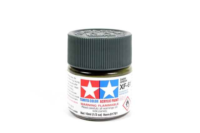 Tamiya Acrylic Mini X & XF Paint Jars (Round, 10ml, .33fl oz), NEW