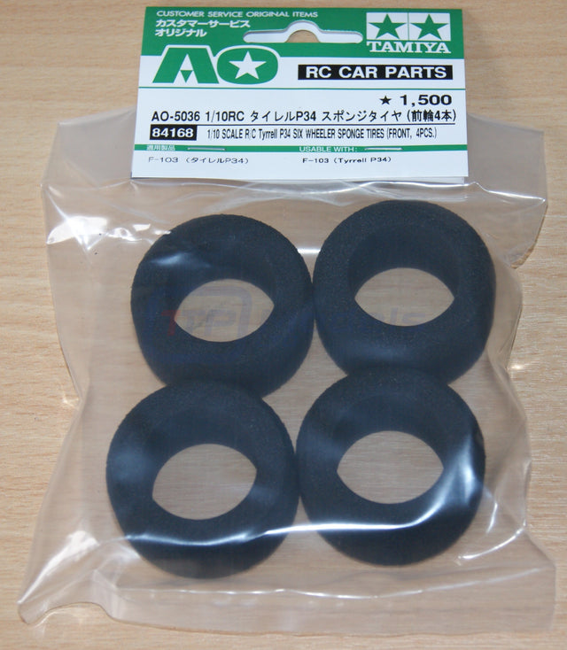Tamiya 84168 Tyrrell P34 Six Wheeler Sponge Tires/Tyres (Front, 4 Pcs.) (F103)
