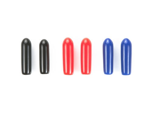 Tamiya 84189 Antenna Cap Set (6 Pcs.) (Black/Red/Blue), NIP