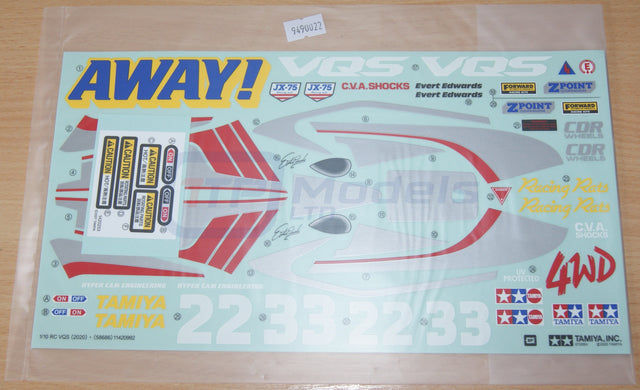 Tamiya 58686 VQS 2020, 9490022/19490022 Decals/Stickers, NIP