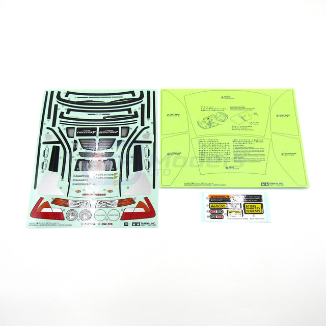 Tamiya 58713 Mitsubishi Lancer Evo V/TT02, 9490074/19490074 Decals/Stickers NEW