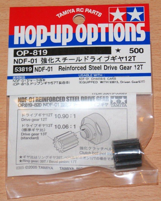 Tamiya 53819 NDF-01 Reinforced Steel Drive Gear 12T, Nitro Force/Blaster/Thunder