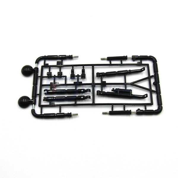 Tamiya Wild Willy 2 Upgrade Parts Tamiya Wild Willy 2 Upgrade Spring Steel Rear Upper Tie Rod - Zwart 1 Paar
