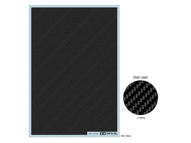 Tamiya 12681 1/24 Carbon Pattern Decal/Sticker (Twill Weave/Fine), NIP