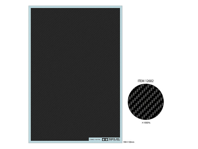 Tamiya 12682 1/24 Carbon Pattern Decal/Sticker (Twill Weave/Extra Fine), NIP