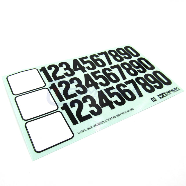 Tamiya 58719 BBX 2WD Buggy/BB-01, 1421862/11421862, Car Number Sticker Set, NEW