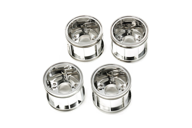 Tamiya 47411 WR-02CB T Parts (Wheel Rims) (Chrome Plated) Comical Grasshopper