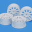 Tamiya 22067 TH 10-Spoke Wheels (White) (24mm Width, Offset 0) (TT01/TT02), NIP