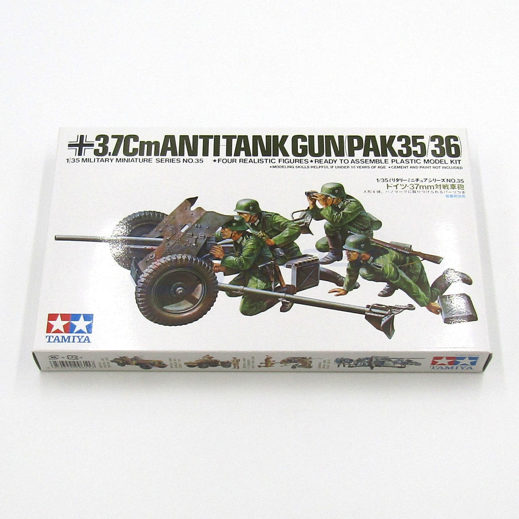 Tamiya 35035 1/35 Military Miniatures Series: 3.7cm Anti-Tank Gun (PAK ...