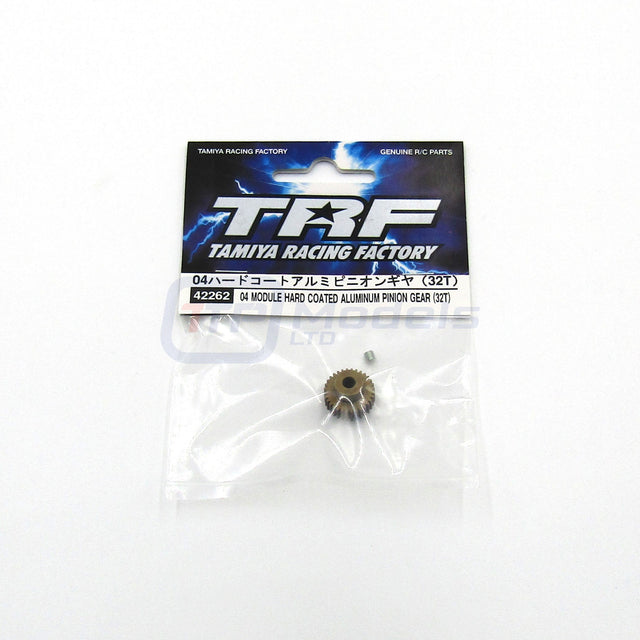 Tamiya 42262 TRF 04/0.4 Module Hard Coated Aluminum Pinion Gear (32T), (TRF420)