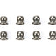 Tamiya 42323 Short Ball Connector Nuts for TRF Dampers (8 Pcs.), (TRF419/XV-02)