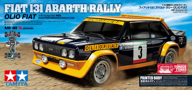 Tamiya 47494 Fiat 131 Abarth Rally Olio Fiat (Factory Pre-Painted Body) Assembly Kit (MF-01X), NIB **Pre-Order**