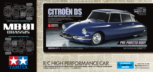 Tamiya 47502 Citroen DS (Factory Pre-Painted Blue Body) Assembly Kit (MB-01/MB01), NIB **Pre-Order**